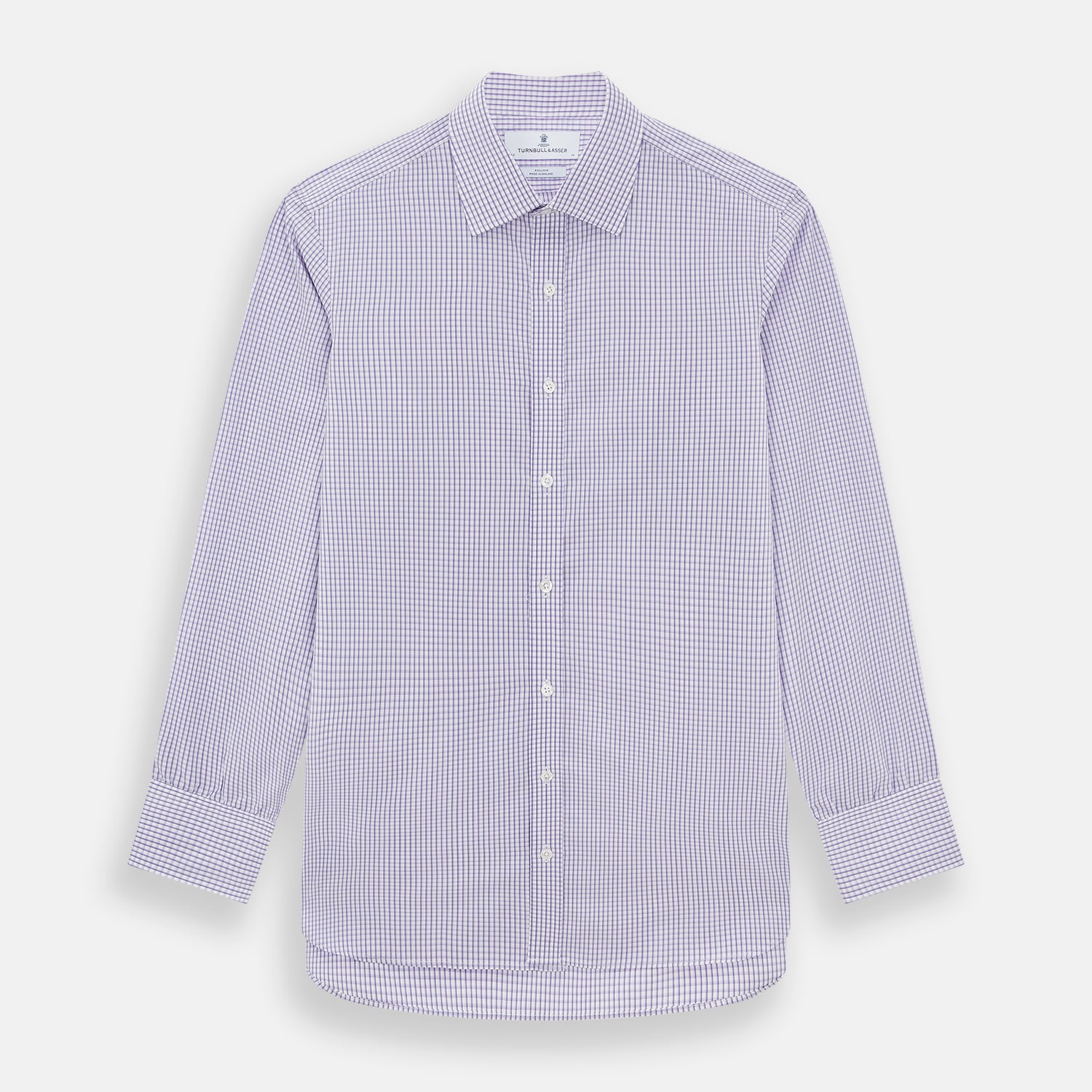 View 1 of product Purple Micro Shadow Check Mayfair Shirt