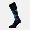 View 1 of product Navy Check Mid-Length Socks