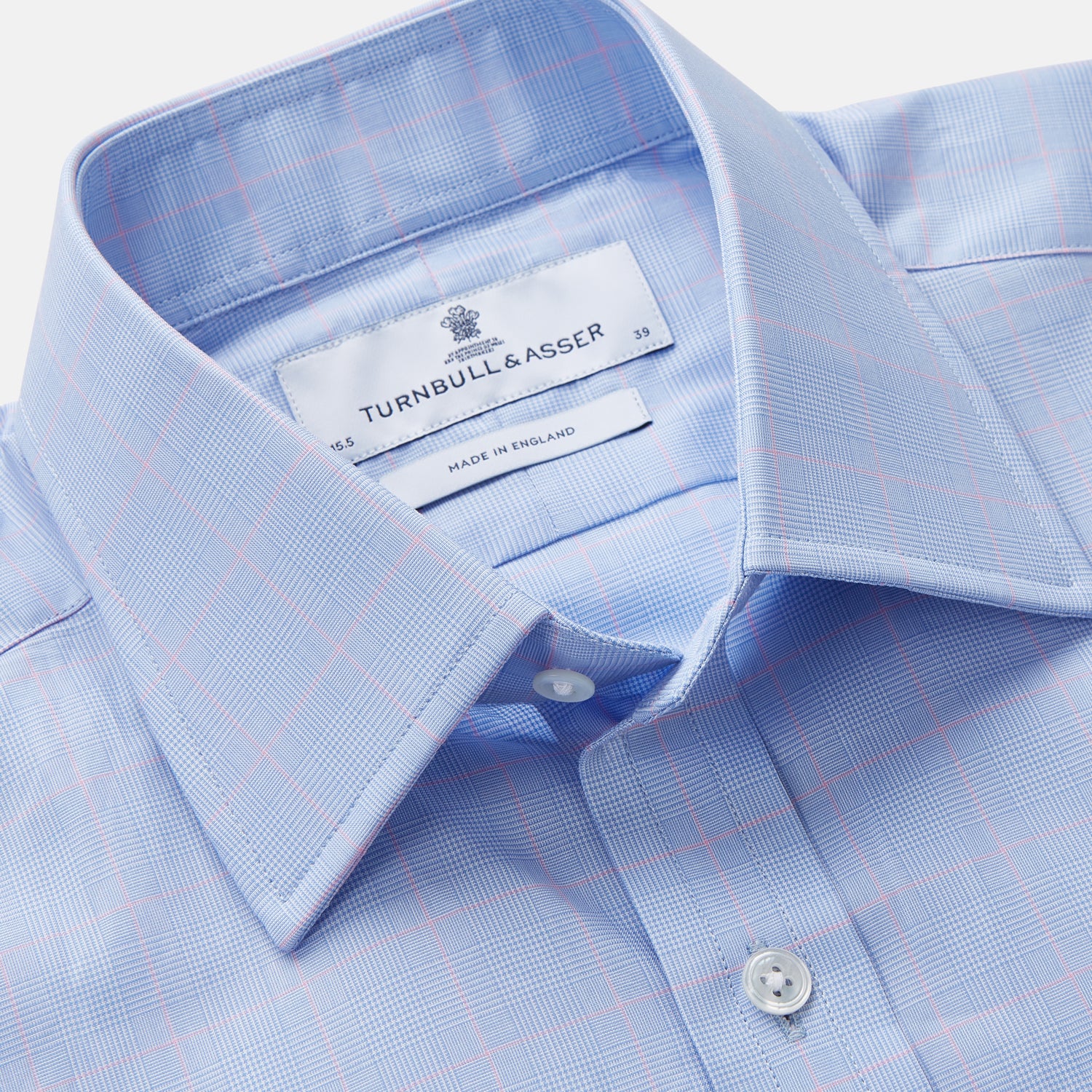 View 2 of product Blue and Pink Prince of Wales Check Mayfair Shirt