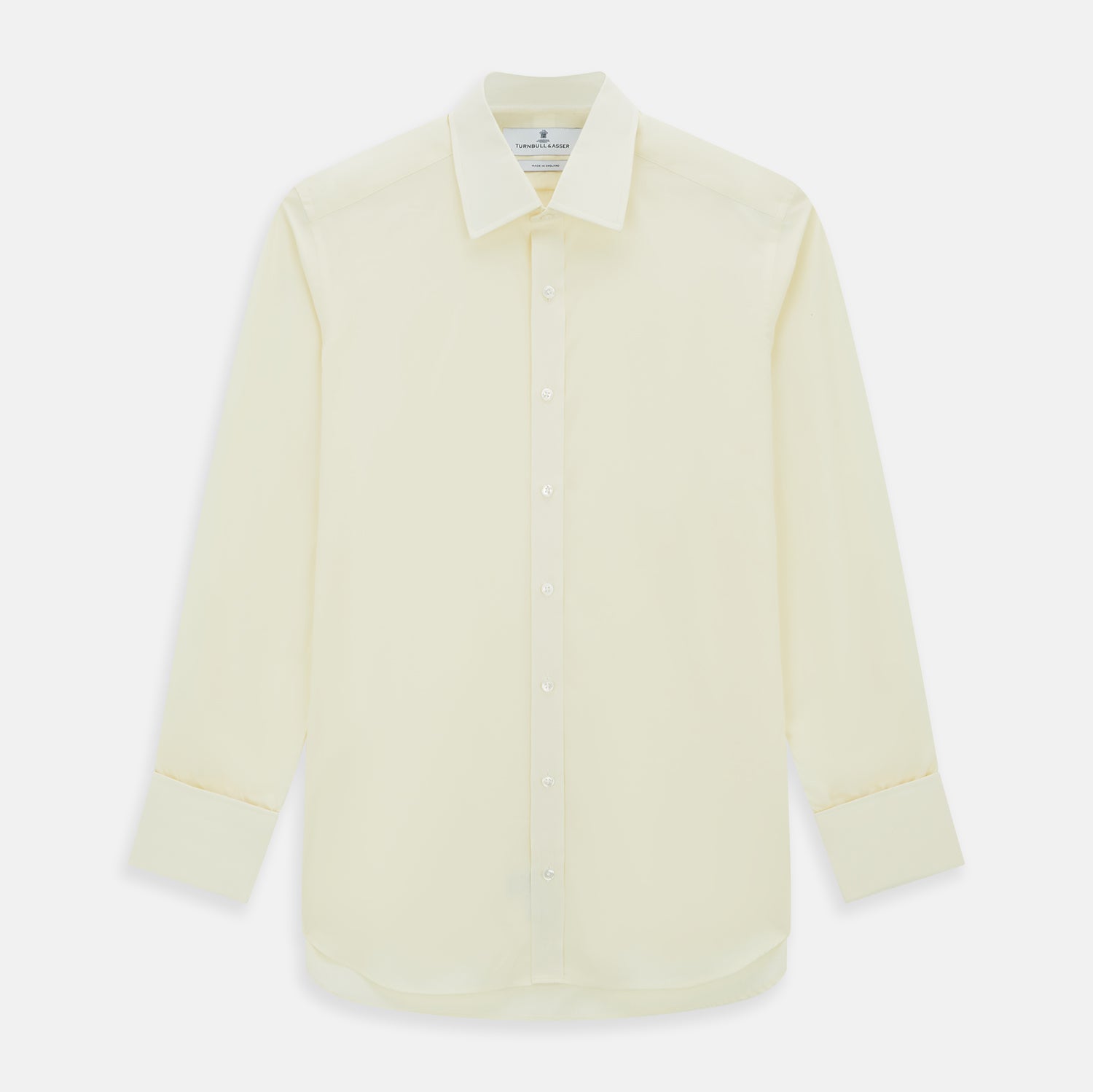 View 1 of product Cream Cotton Shirt with T&A Collar and Double Cuffs