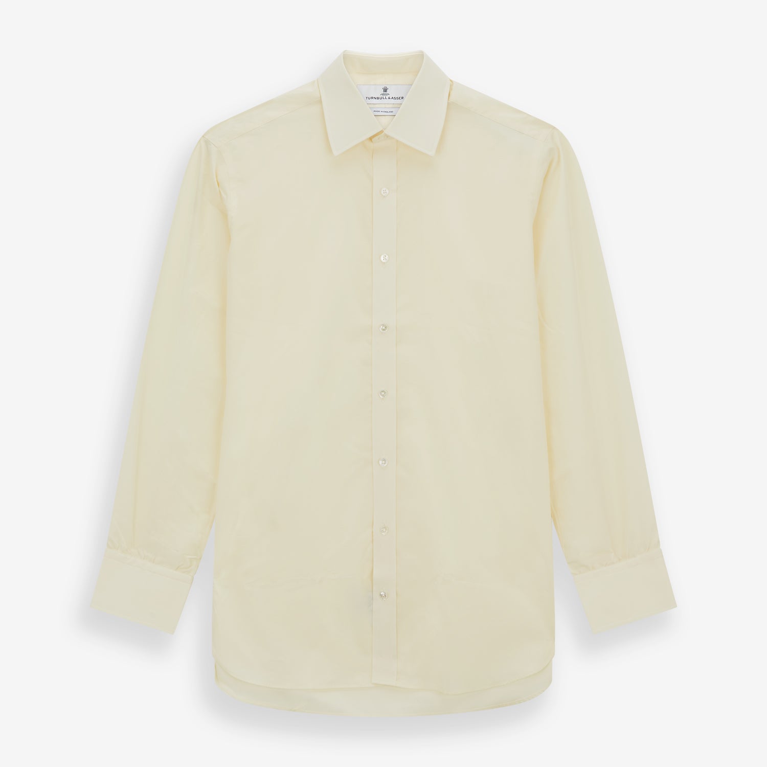 View 1 of product Cream Cotton Shirt with T&A Collar and 3-Button Cuffs