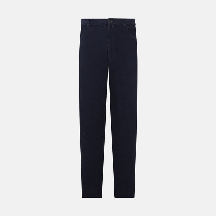 Light Navy Corduroy Charles Trousers