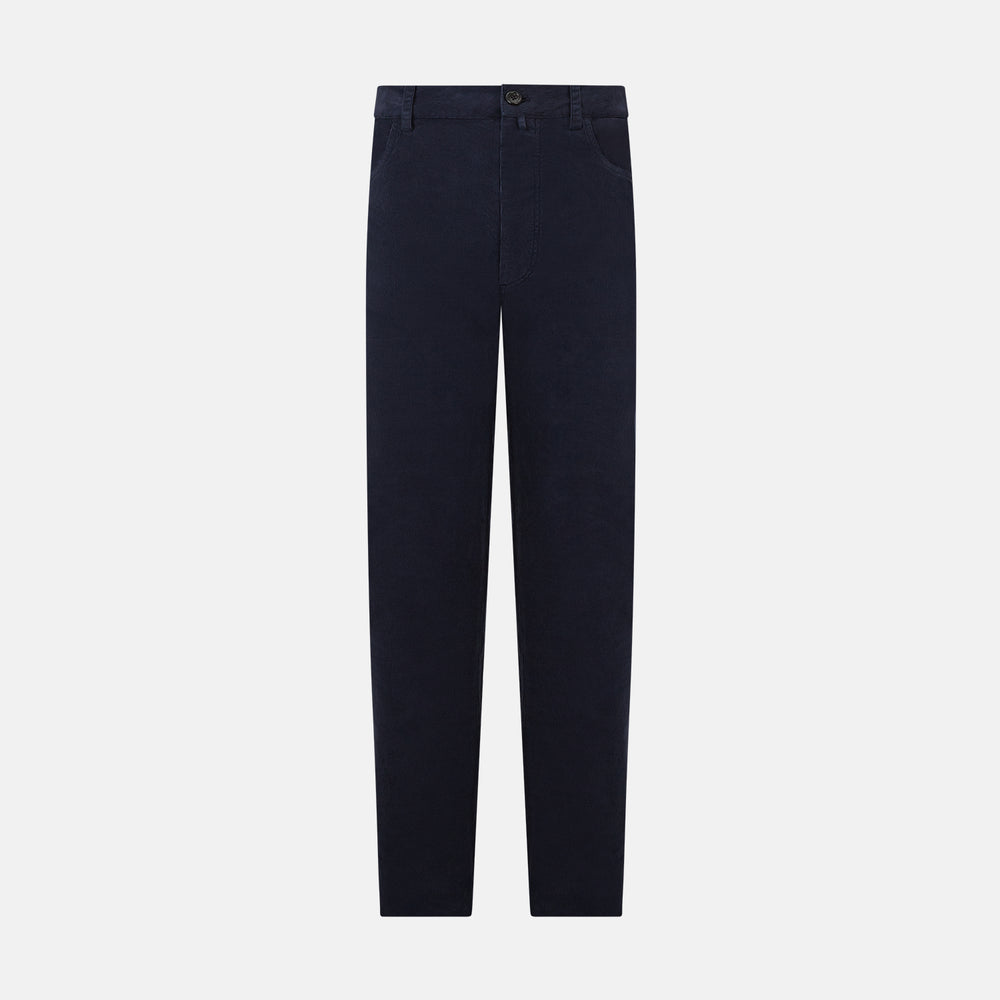 Light Navy Corduroy Charles Trousers