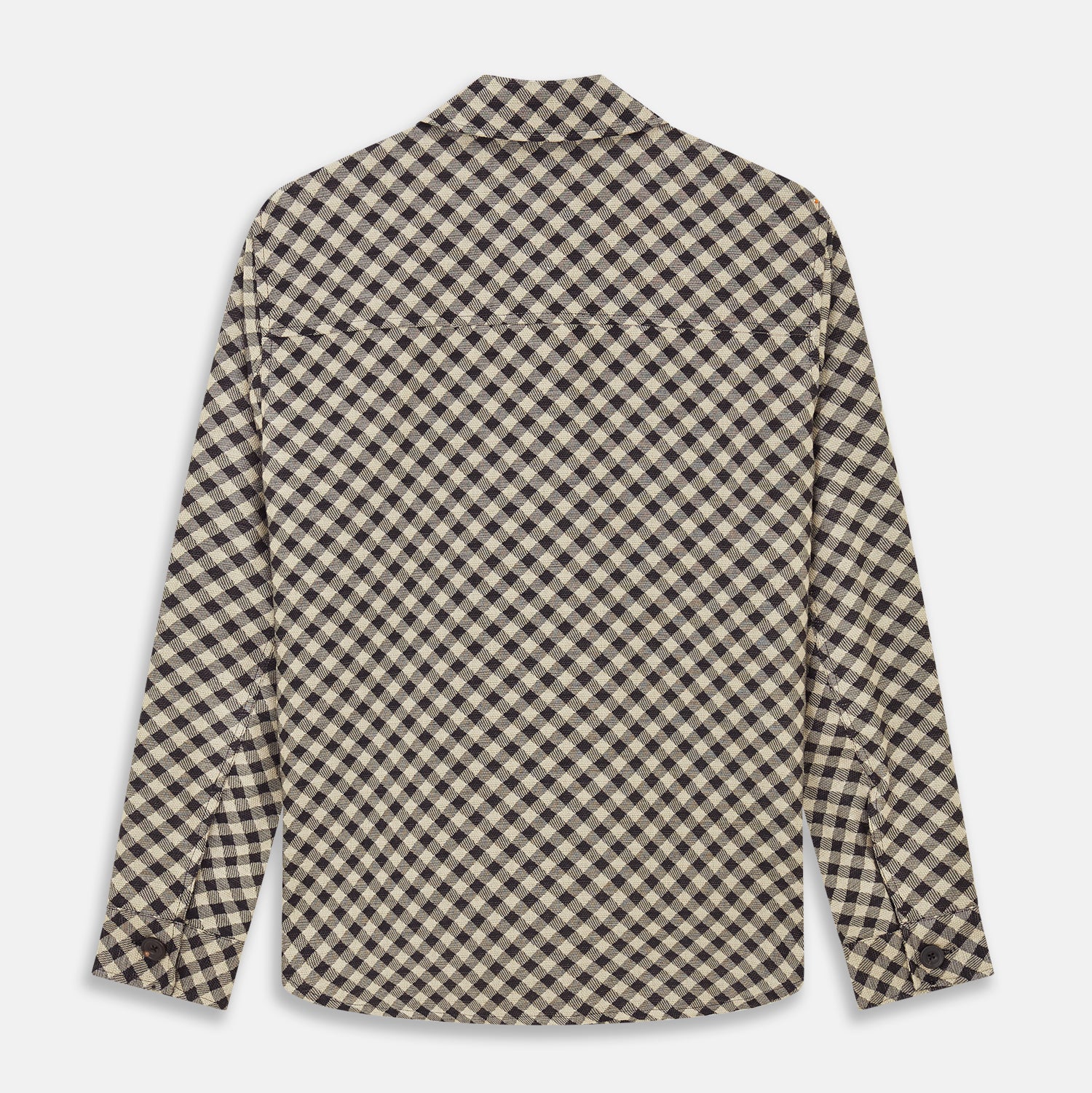 View 4 of product Black Gingham Check Wool Blend Somerset Overshirt