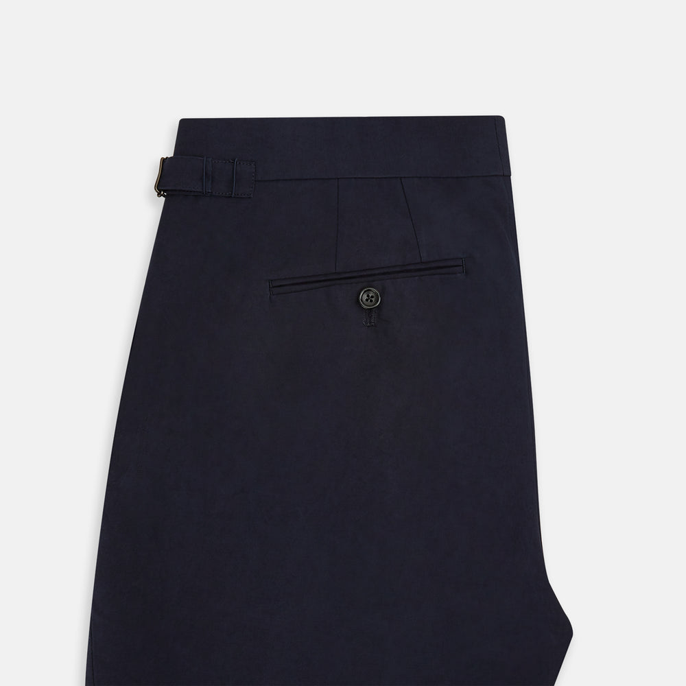 Navy Linen Henry Trousers