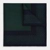 View 1 of product Navy and Green Dot Silk Pocket Square