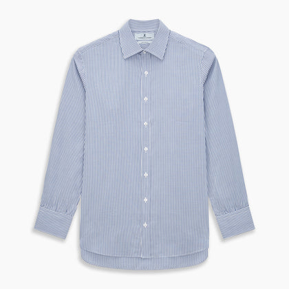 Navy Bengal Stripe Mayfair Shirt Image 6