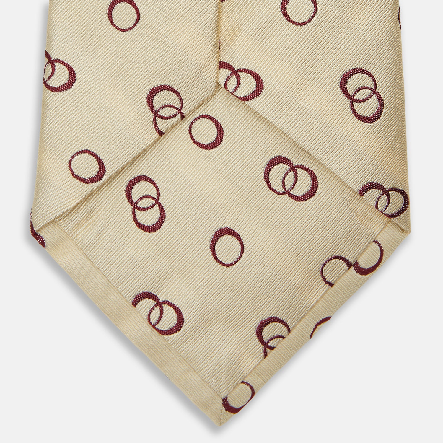 View 2 of product Yellow Geometric Rings Silk Tie