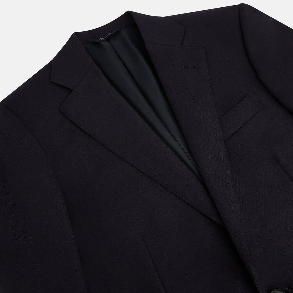 Short Navy Single Breasted Suit