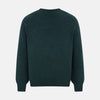 View 3 of product Forest Green Cashmere V-Neck Jumper