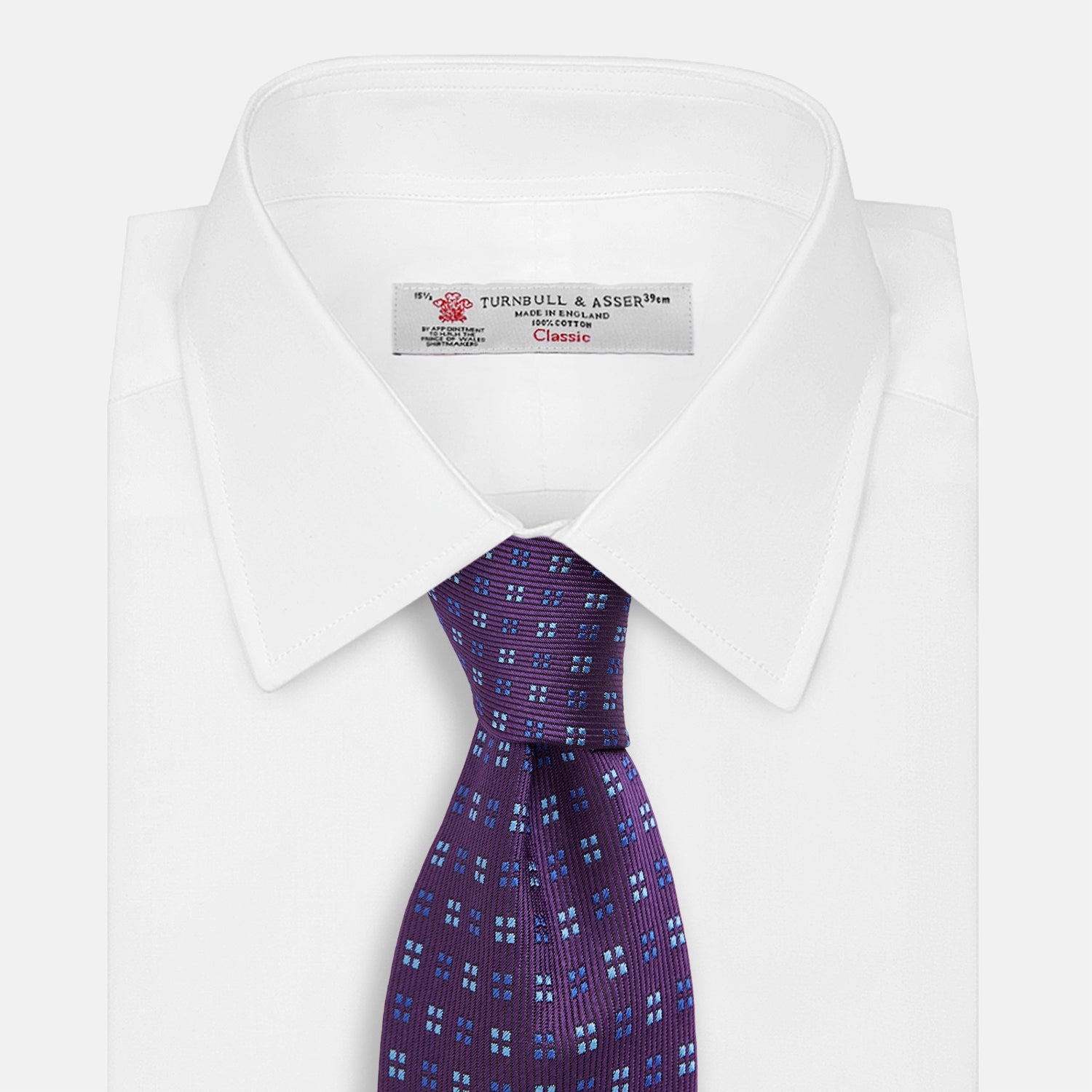 View 2 of product MINI SQUARE SPOT PLUM BLUE TIE