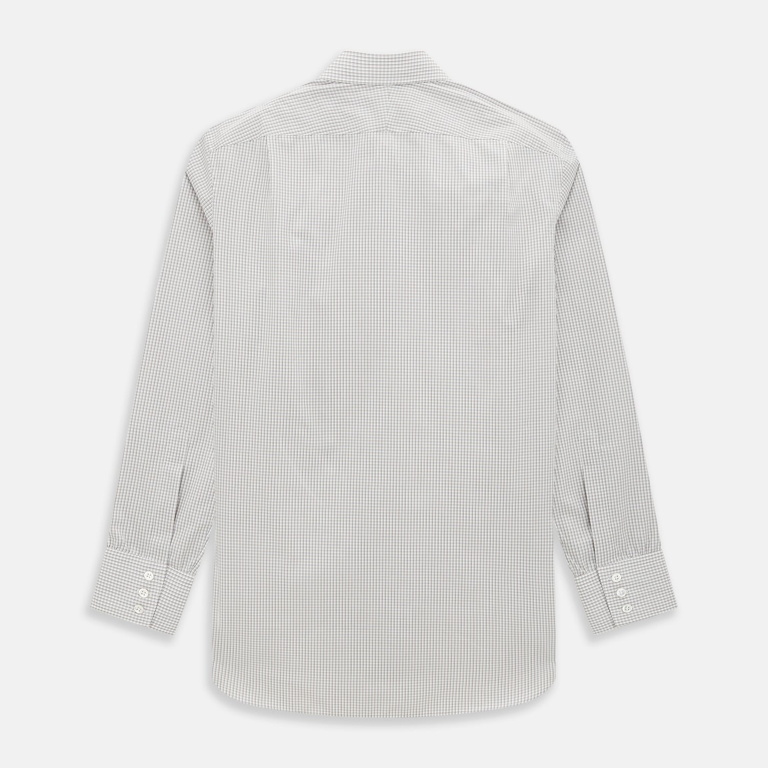 View 3 of product Grey Micro Shadow Check Mayfair Shirt
