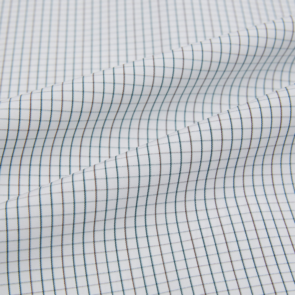 Forest Melange and Red Graph Check Mayfair Shirt