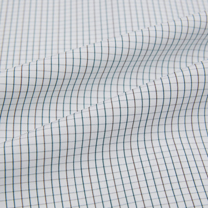 Forest Melange and Red Graph Check Mayfair Shirt Image 5