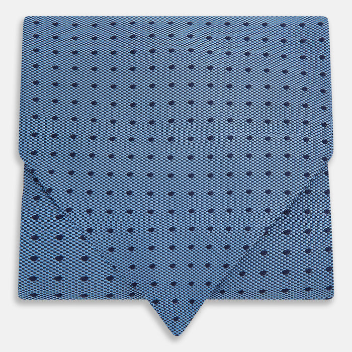 Navy and Blue Micro Dot Silk Cravat