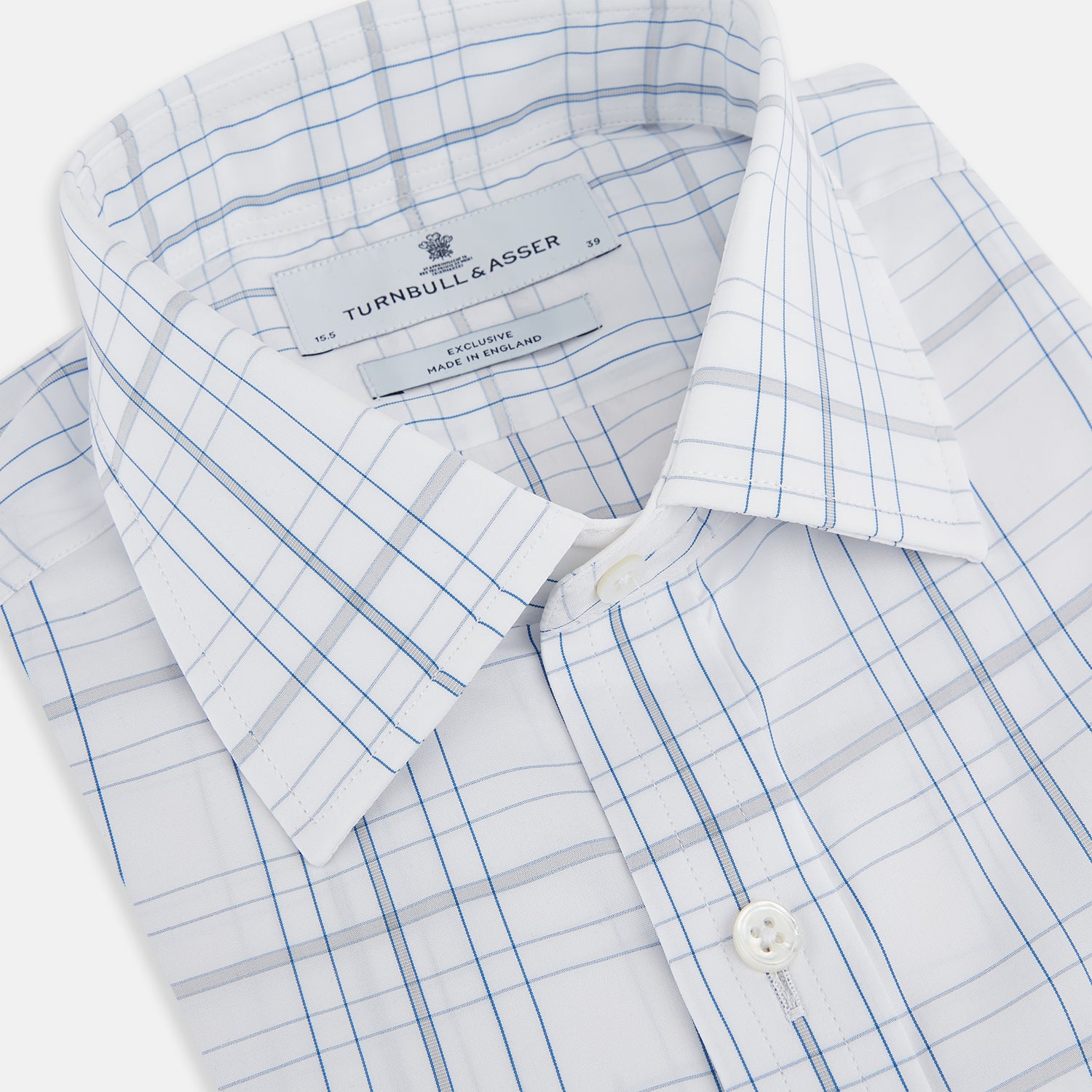 View 2 of product Blue and Grey Multi Check Mayfair Shirt