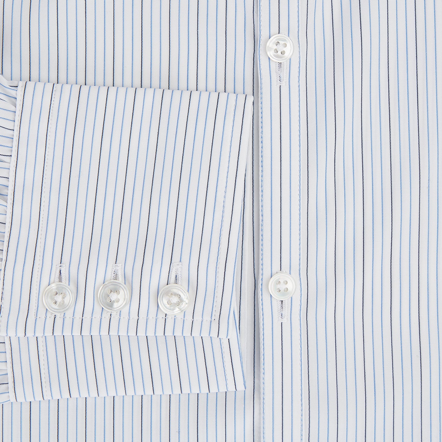 View 4 of product Pale Blue and Navy Pinstripe Westminster Shirt