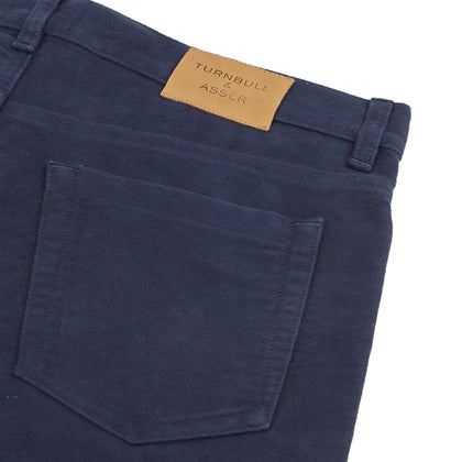 Blue Moleskin Trousers Image 3