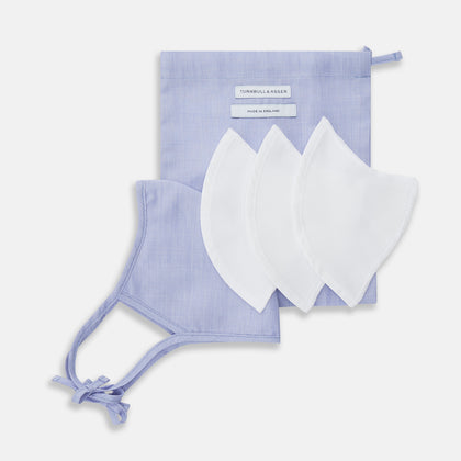 Plain Pale Blue Commuter Mask With 3 Viroformula™ Filters Image 5