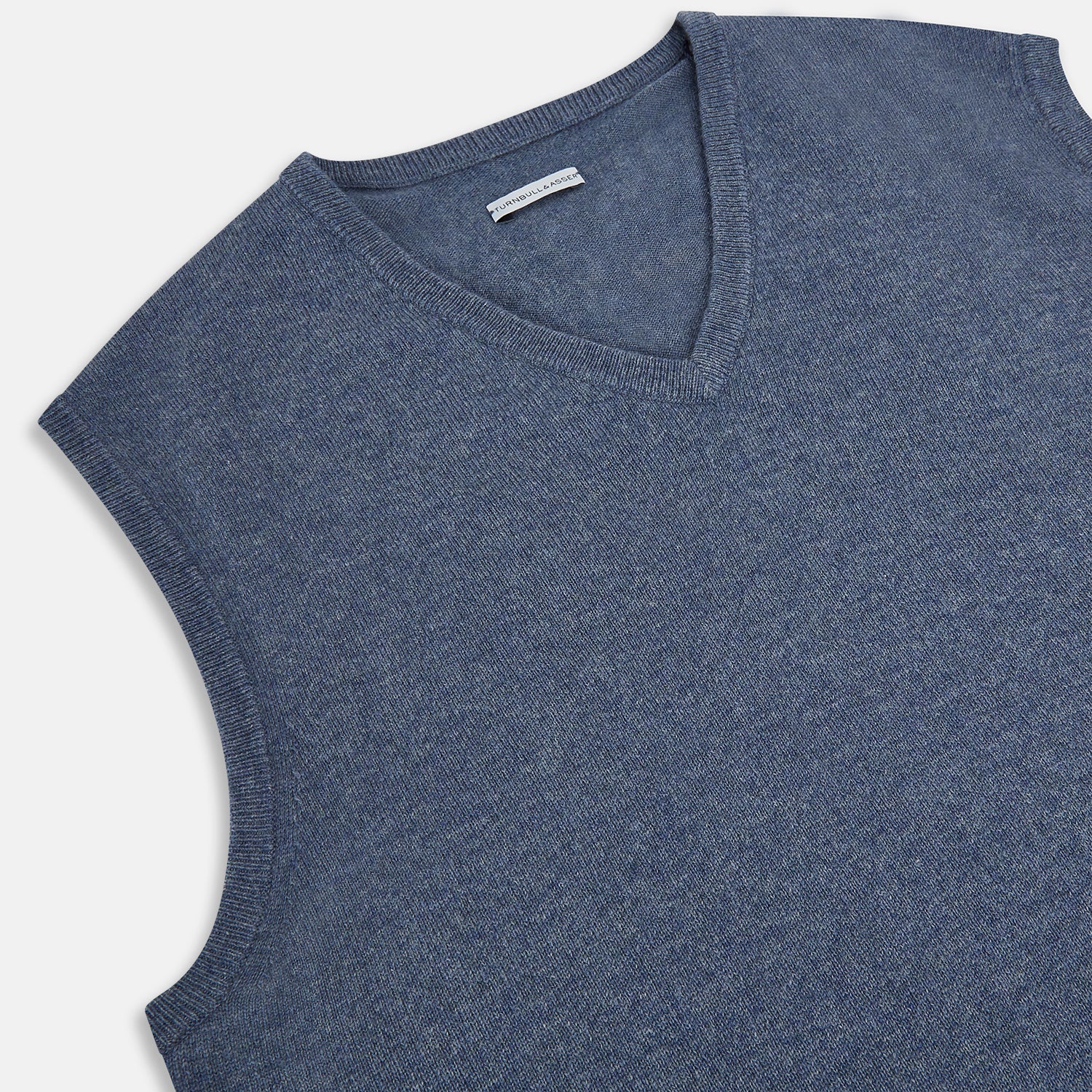 View 2 of product Avio Blue Cashmere V-neck Vest