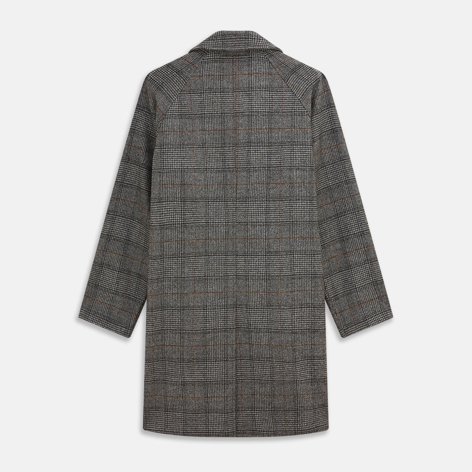 View 3 of product Grey Multi Check Wool Bernard Car Coat