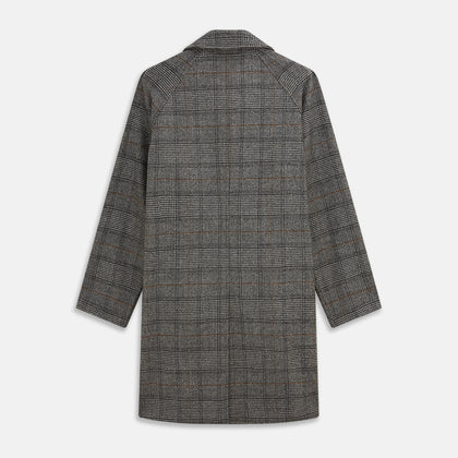 Grey Multi Check Wool Bernard Car Coat Image 2