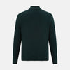 View 3 of product Forest Green Merino High Neck Zipped Cardigan