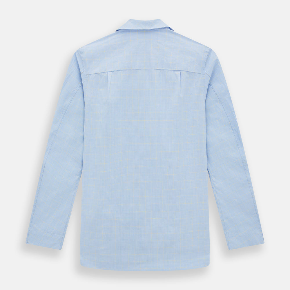 Blue Prince of Wales Check Pyjama Shirt