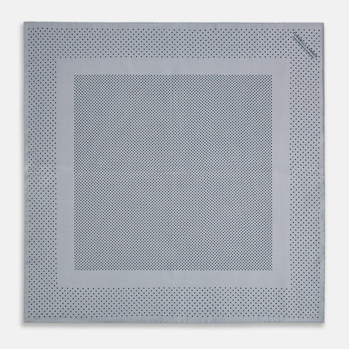 Grey Dot Silk Pocket Square Image 3