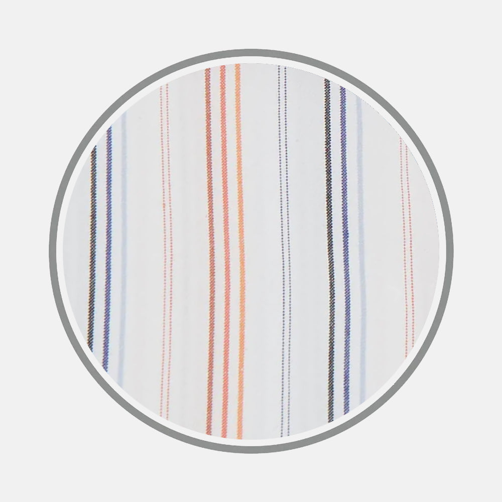 Orange and Blue Multi Stripe Fabric