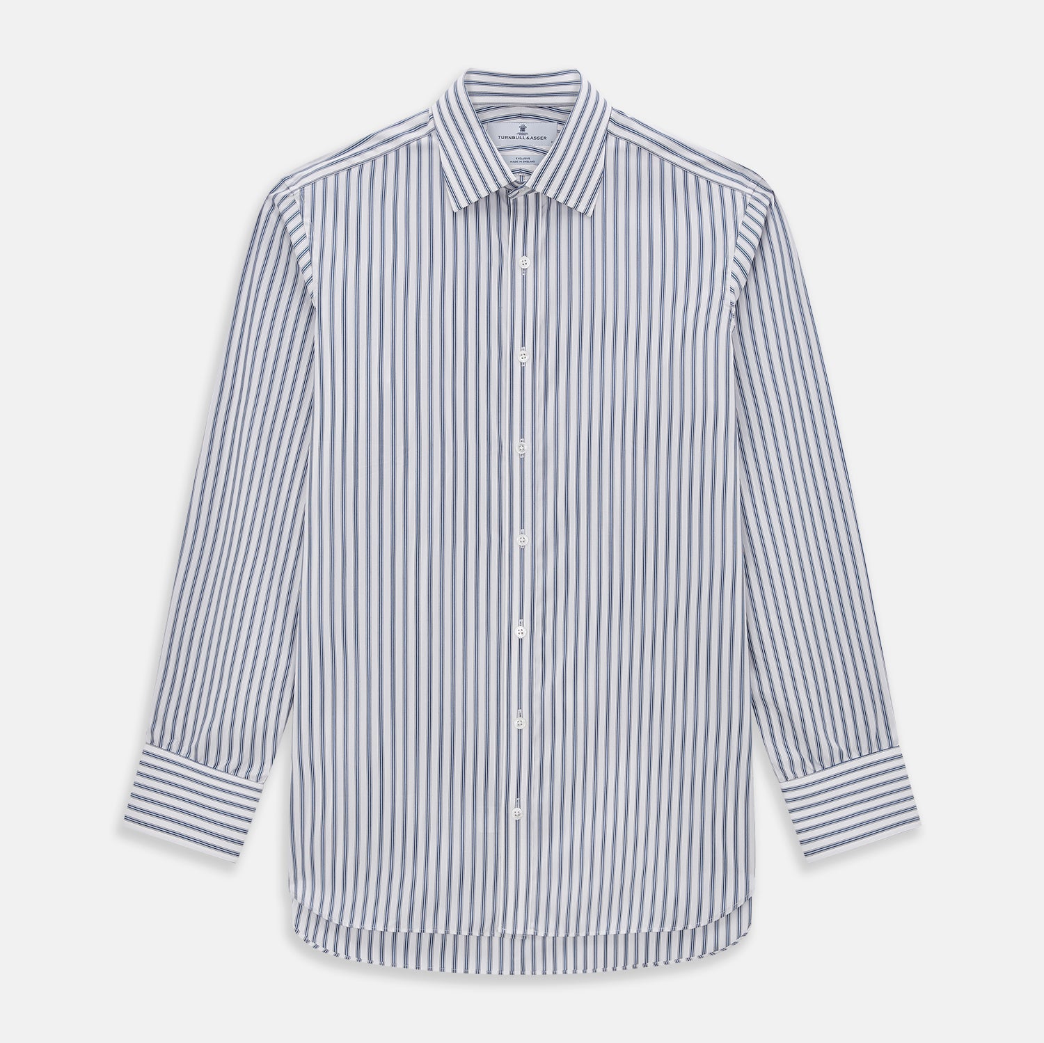 View 1 of product Blue Multi Wide Track Stripe Mayfair Shirt