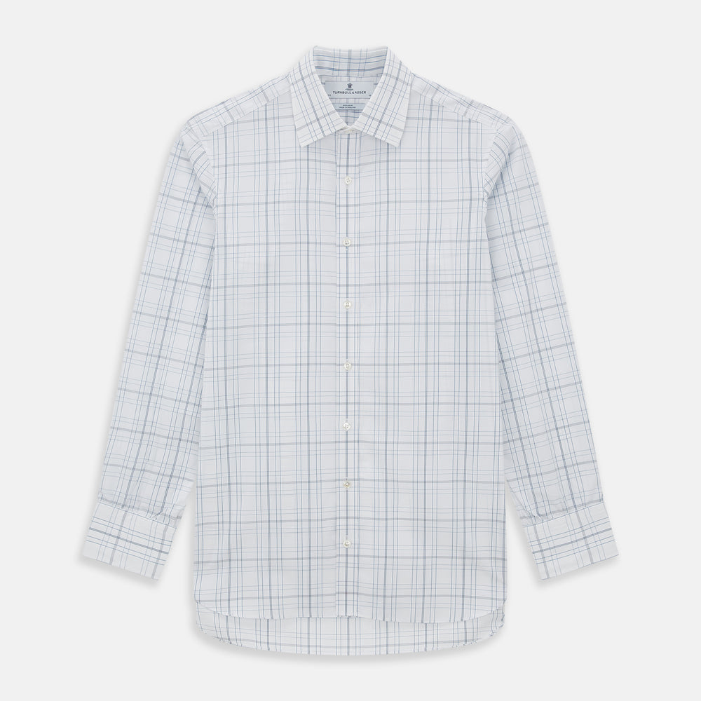 Blue and Grey Multi Check Mayfair Shirt