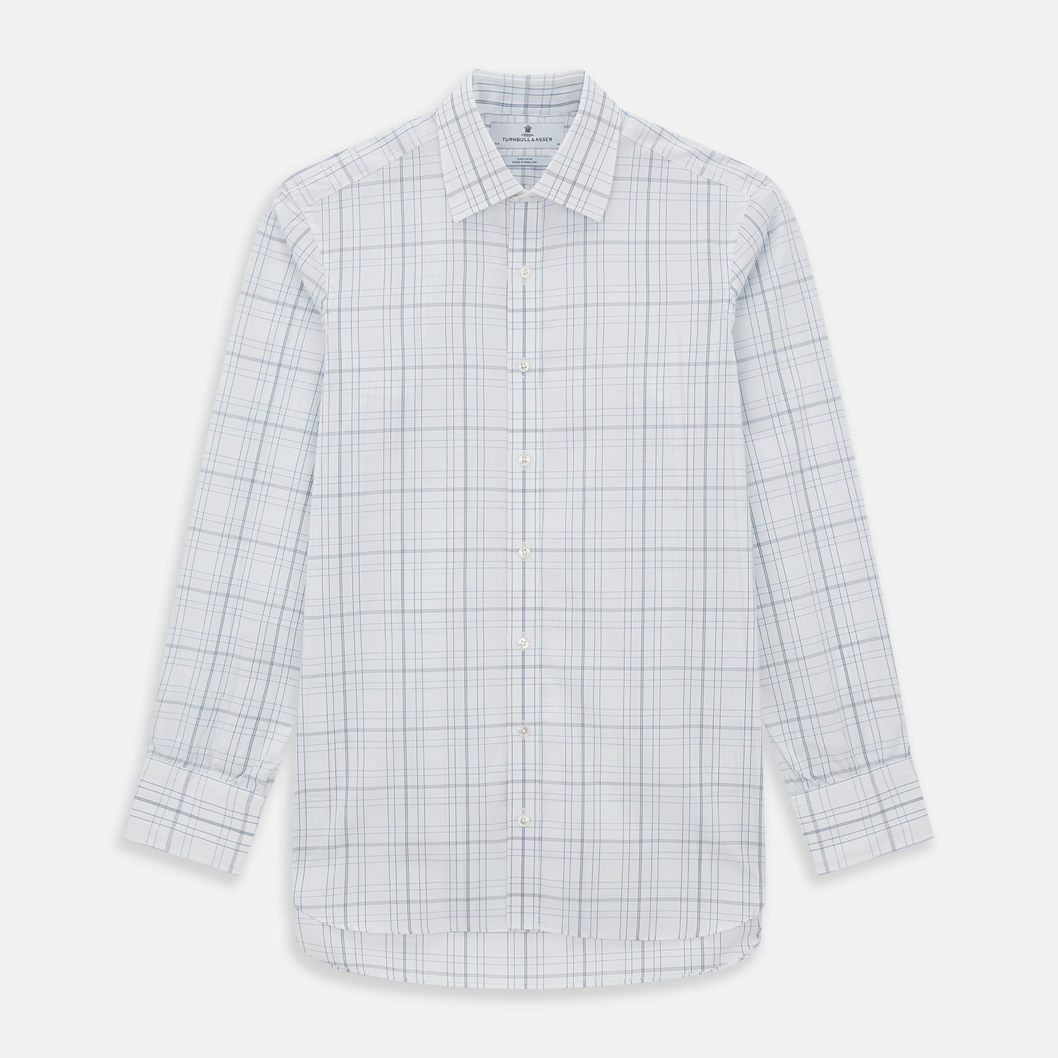 View 1 of product Blue and Grey Multi Check Mayfair Shirt