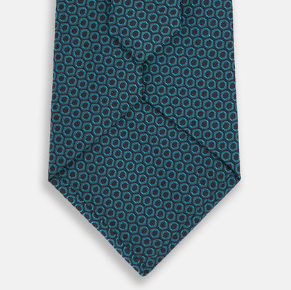 Turquoise Micro Hexagon Tie Image 2