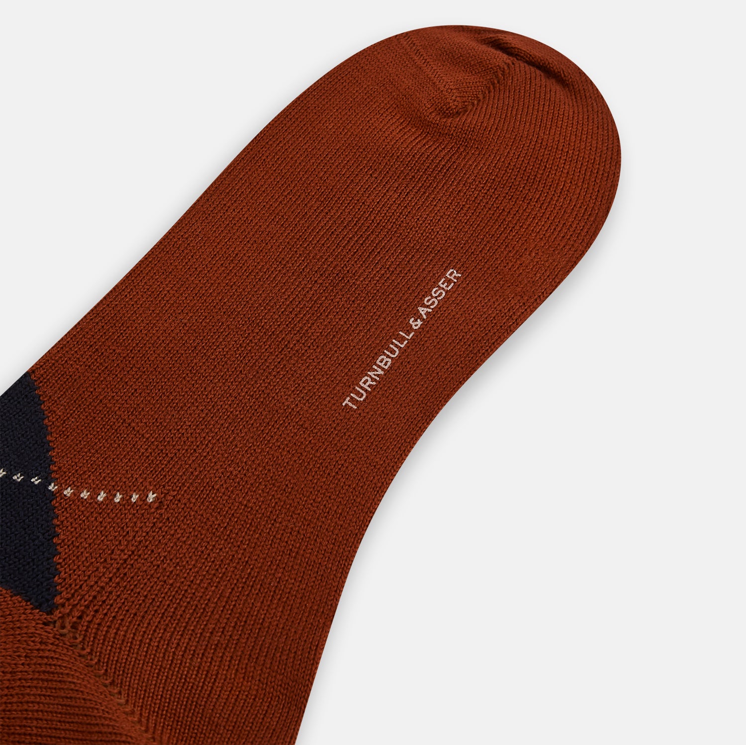 View 3 of product Rust Wool Check Mid-Length Socks