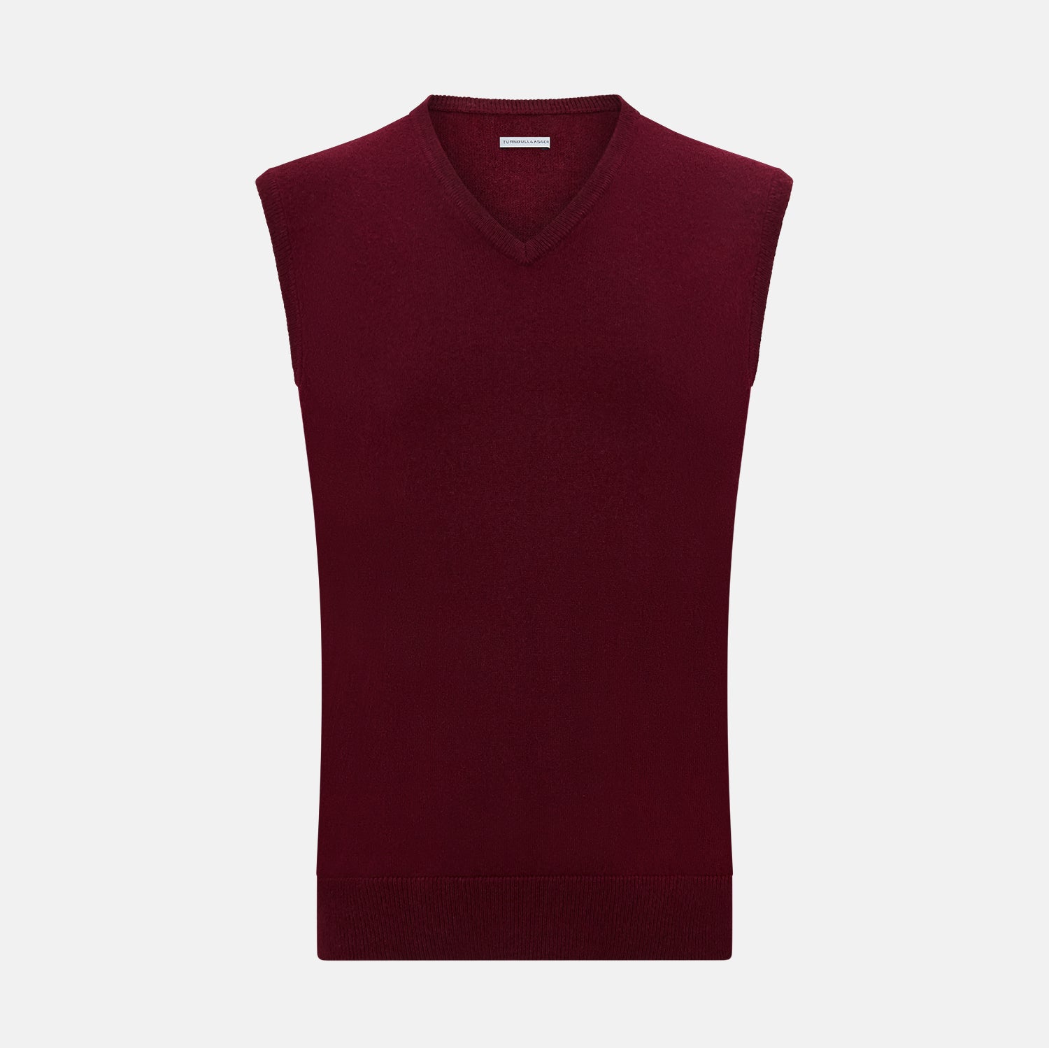 Burgundy Cashmere V-Neck Vest