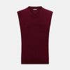 View 1 of product Burgundy Cashmere V-Neck Vest