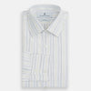 View 5 of product Navy and Yellow Wide Pinstripe Mayfair Shirt
