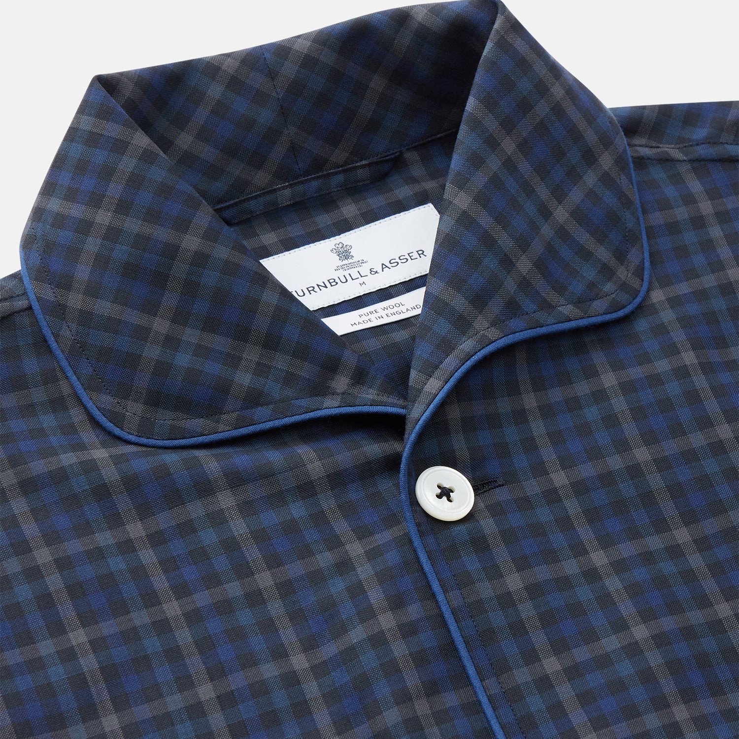 View 2 of product Blue Multi Check Wool Quin Pyjama Set