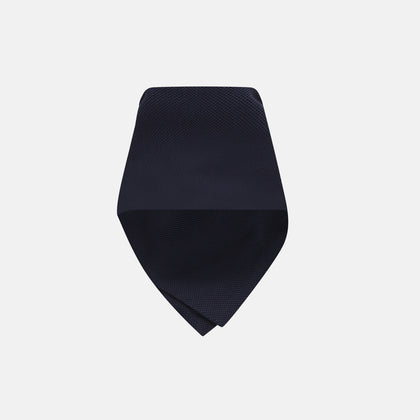 Navy Silk and Cotton Neck Warmer