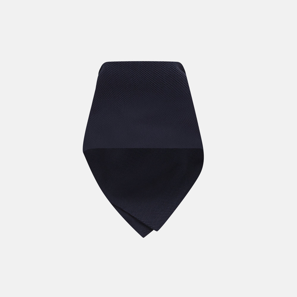 Navy Silk and Cotton Neck Warmer