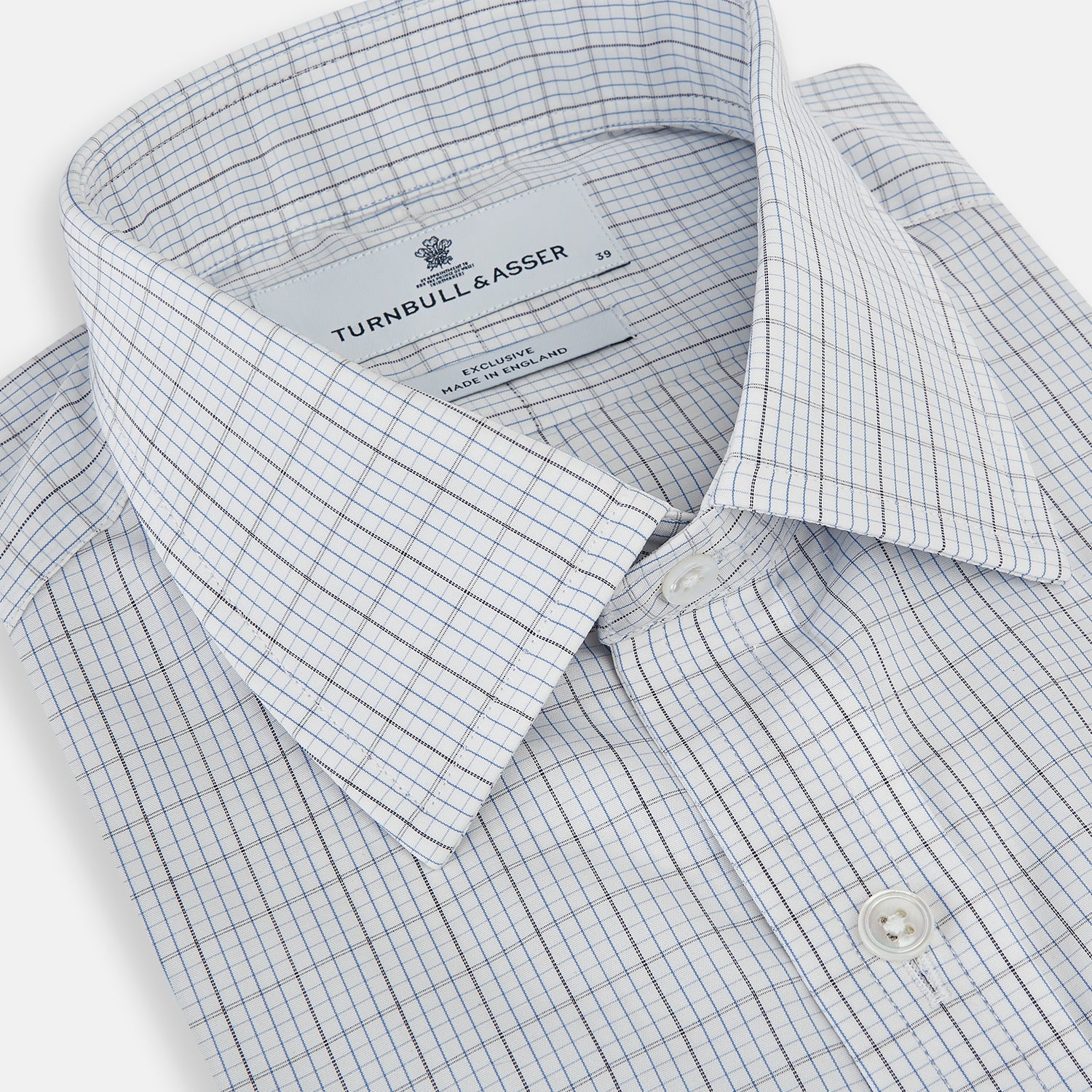 View 2 of product Navy and Blue Multi Grid Check Mayfair Shirt