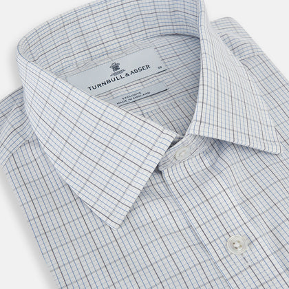 Navy and Blue Multi Grid Check Mayfair Shirt