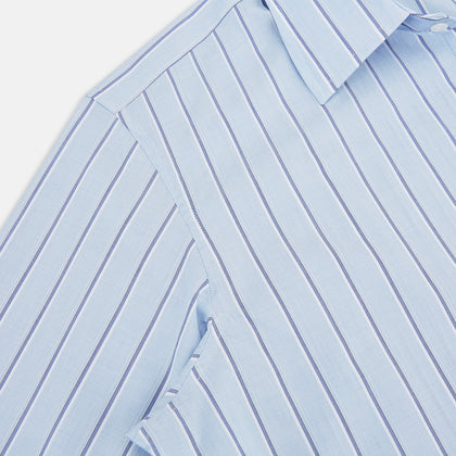 Blue and Navy Multi-Stripe Westminster Shirt Image 5