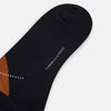 View 3 of product Navy/Green/Orange Wool Check Mid-Length Socks