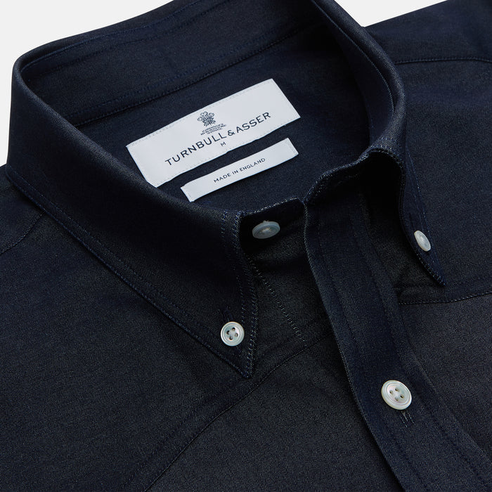 Navy Weekend Fit Larkin Shirt With Dorset Collar And 3-Button Cuffs Image 1