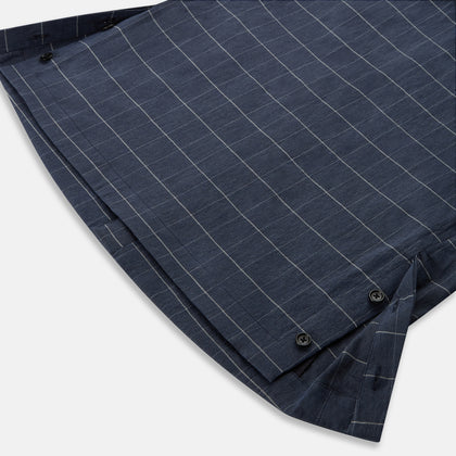 Royal Blue Check Hampstead Overshirt Image 4