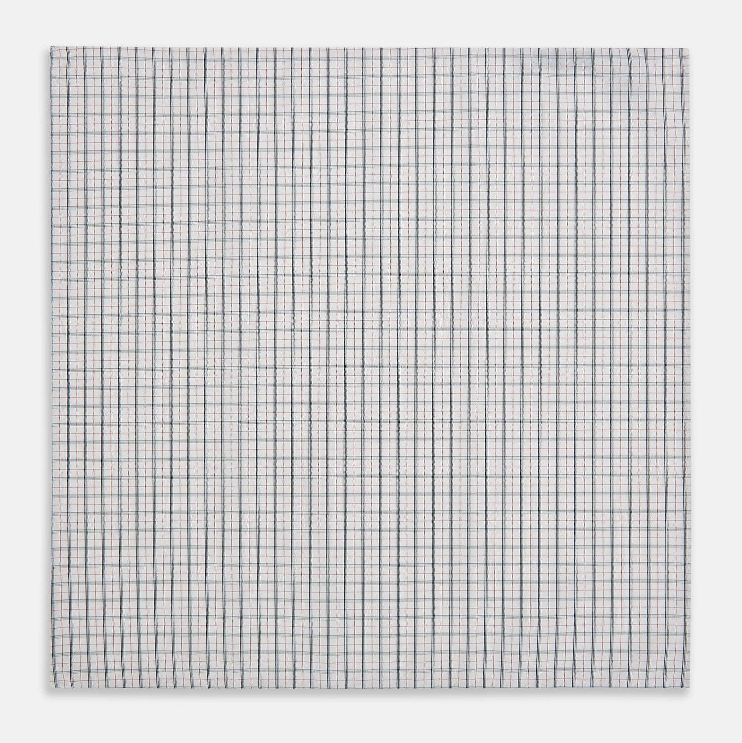 View 3 of product Red Multi Graph Check Hand-Rolled Handkerchief