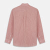 View 7 of product Dark Red Chambray Stripe Weekend Fit Shirt With Dorset Collar