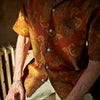 View 2 of product Orange & Ochre Tapestry Weave Cotton Holiday Fit Shirt